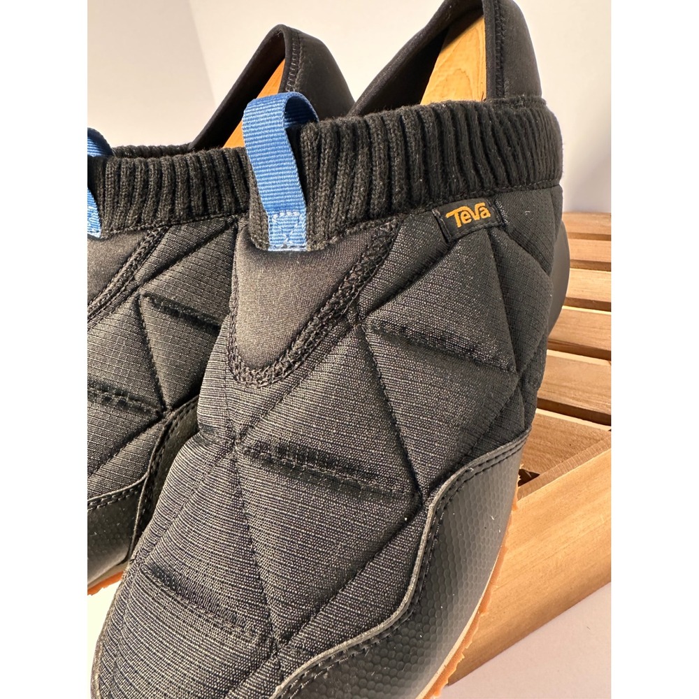 Teva ReEmber Men 12 Black Quilted Slip On Camp Shoes Moccasins 1125472